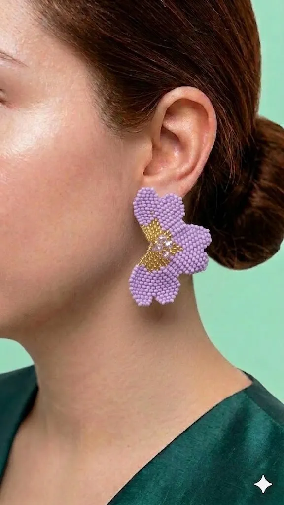 TULIBLEU - Aretes Margarita lila