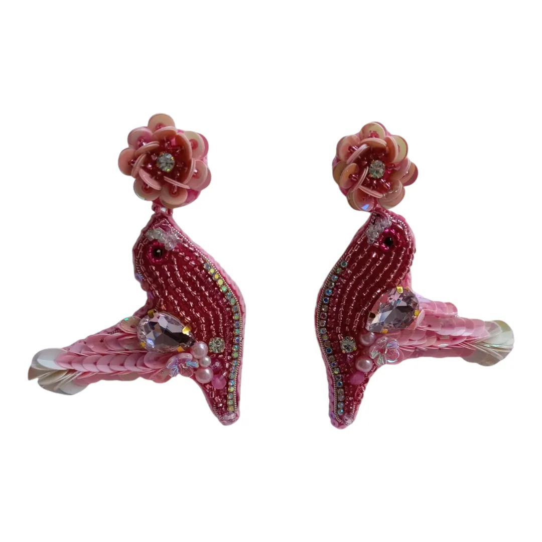 Aretes colibrí baby rose
