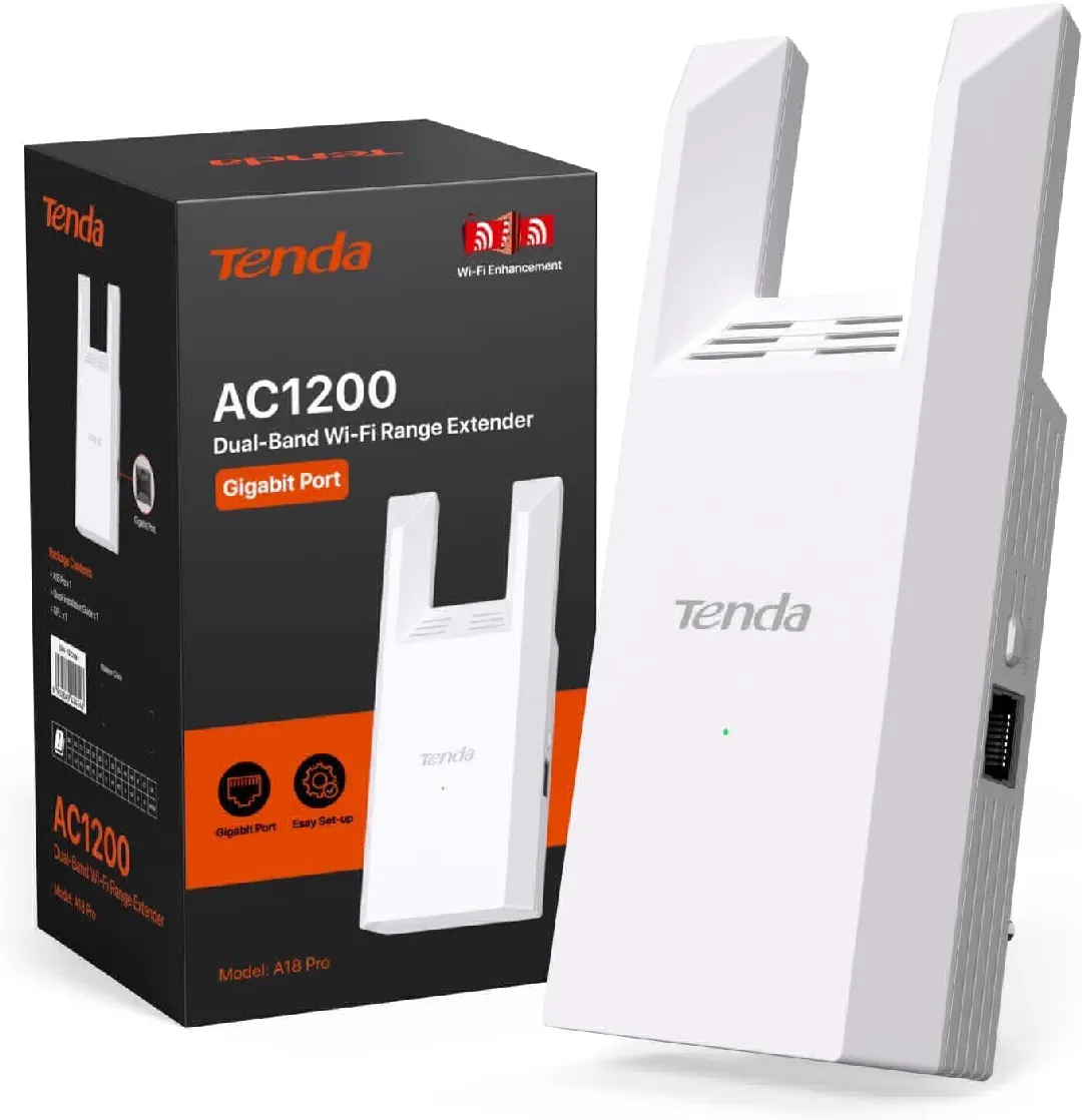 TENDA A18PRO EXTENSOR WIFI 2.4-5 GHZ  AC1200