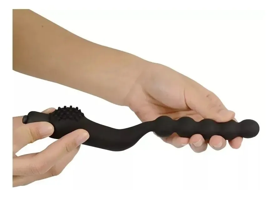Estimulador PROSTATICO SILICONA ONDAS 1 VELOCIDAD 12/2 CM NEGRO -COCOLILI-(AAA) STM736DH