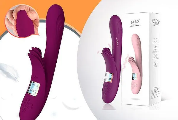 Vibrador RABBIT TERMICO 10V 22/14/3CM (VINOTINTO) USB VBR1673DH