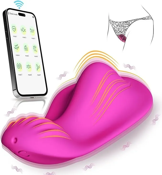 Estimulador PANTY CON APP 9V 8.5/4.1CM USB (FUCSIA) STM1776DH