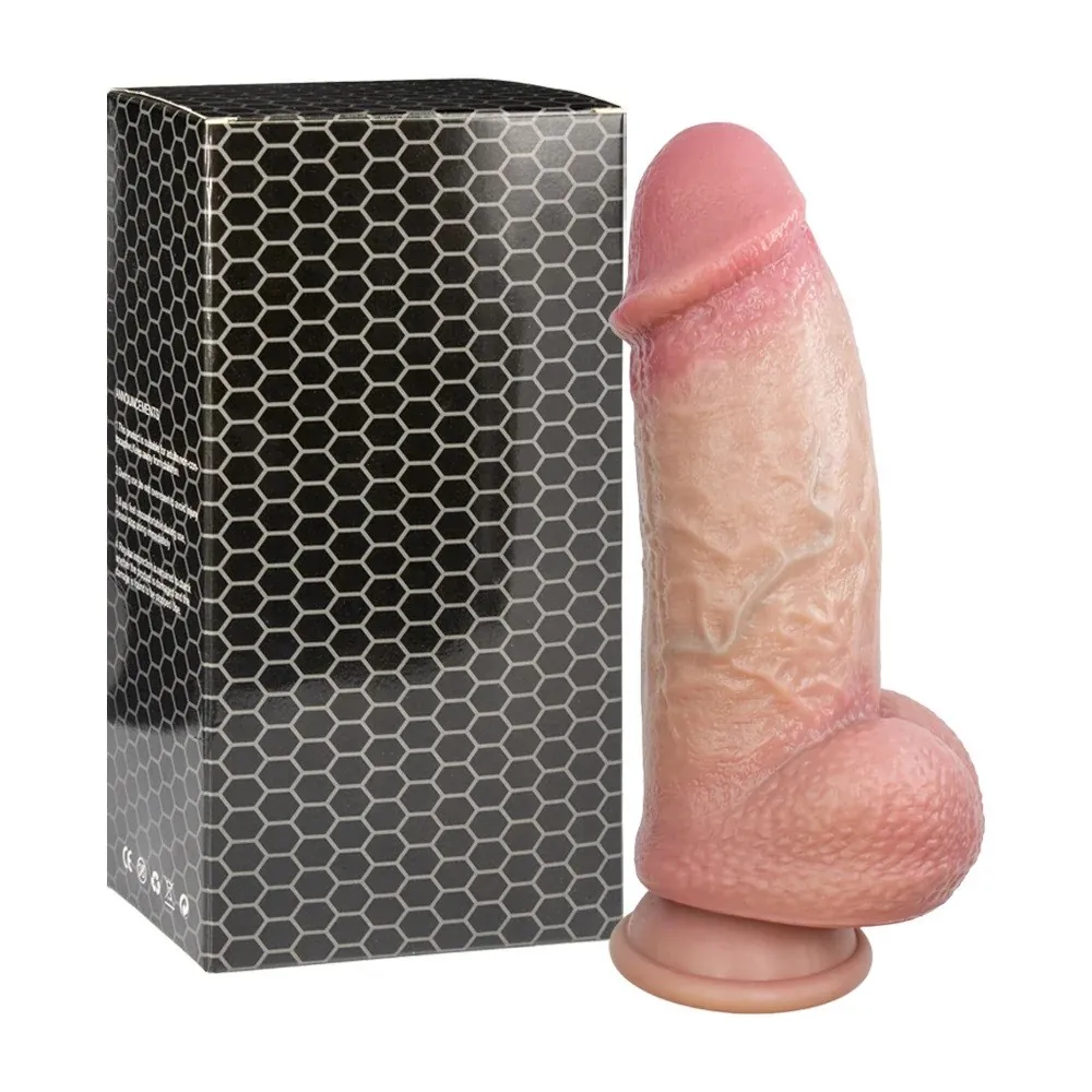 Dildo CON TEST 8.2´ SUPER GRUESO CHRISTOPHER 21/15/7.5CM (PIEL) DLD2066BR