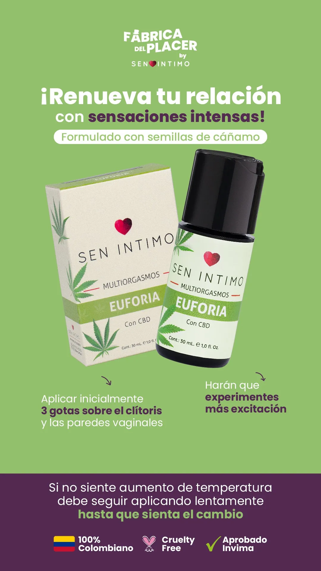 Sen Intimo - Multiorgasmico EUFORIA CANABIS -SEN INTIMO- 30ML MLT204BR
