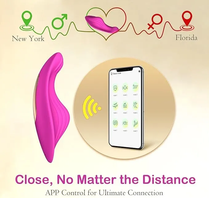 Estimulador PANTY CON APP 9V 8.5/4.1CM USB (FUCSIA) STM1776DH