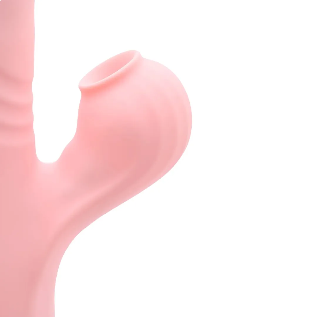 Vibrador RABBIT SUCCIONADOR TELESCOPICO 10V 24/12/4CM (ROSADO) USB VBR1826BR
