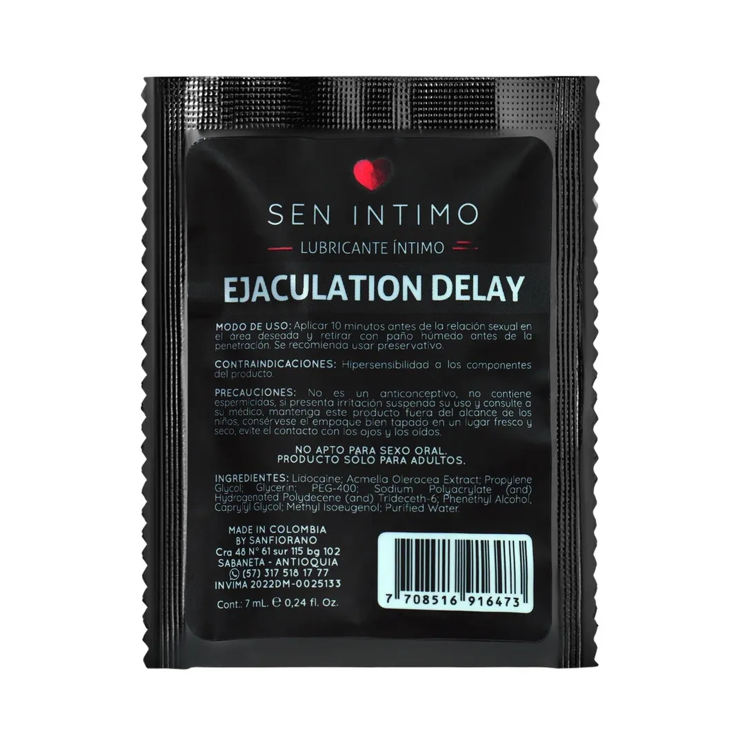 Retardante EJACULATION DELAY -SEN INTIMO- SACHET RTR1951TC