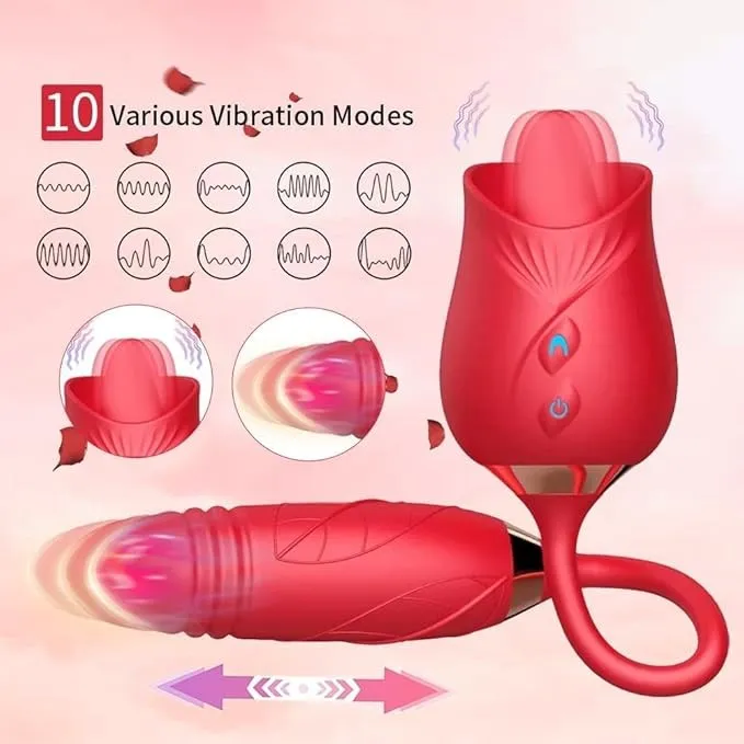 Estimulador Y VIBRADOR ROSA 10V USB (ROJO) STM1478BR