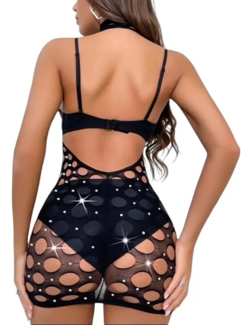 Lenceria MALLAS VESTIDO MONICA 506 (NEGRO) MLL1906MD