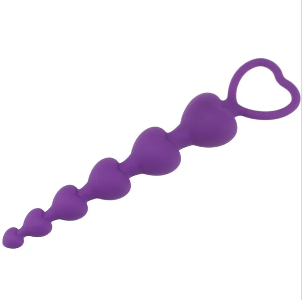 Bolas ANALES HEART 6 CORAZONES 14 CM (MORADO) BLS260BR