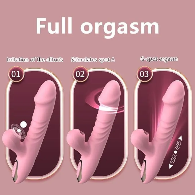 Vibrador RABBIT ESTIMULADOR ROTATIVO TELESCOPICO 12V 26/14/4CM (ROSADO) USB VBR1975BR