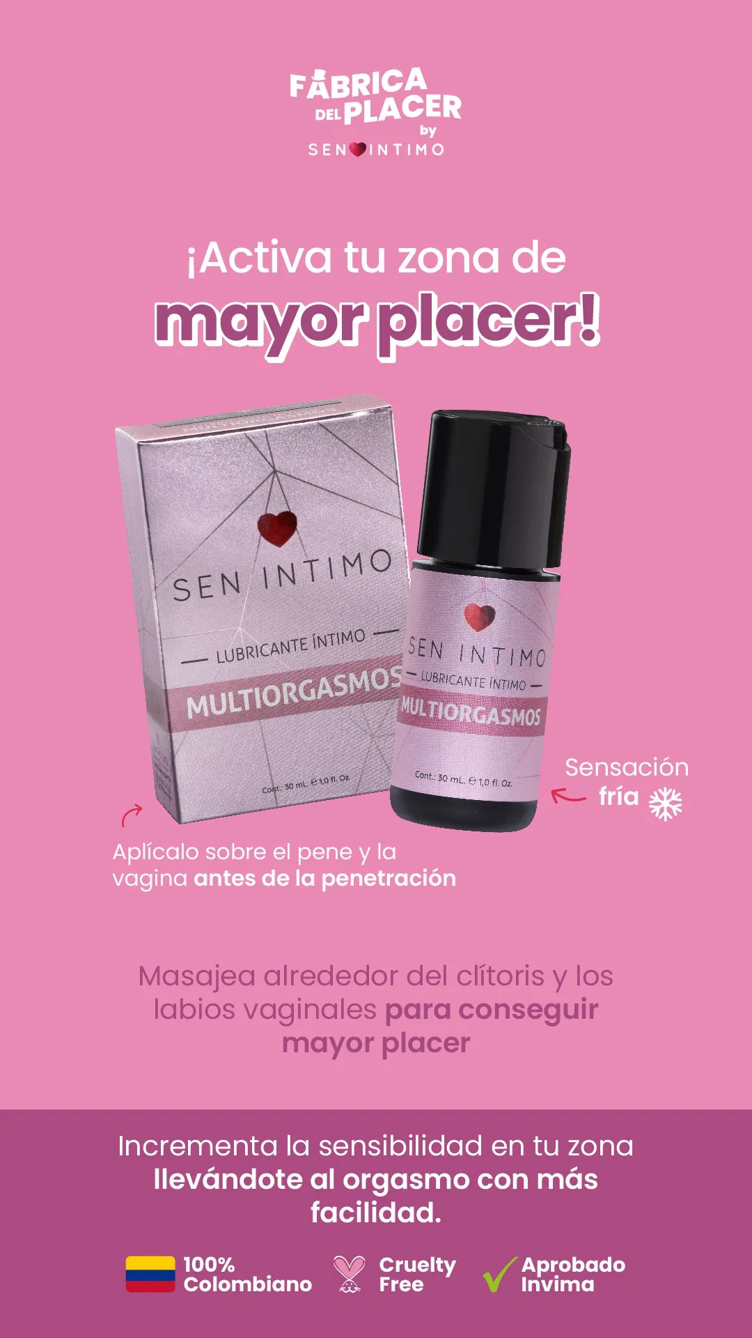 Sen Intimo - Multiorgásmico FRIO –SEN INTIMO- 30ML MLT234TC