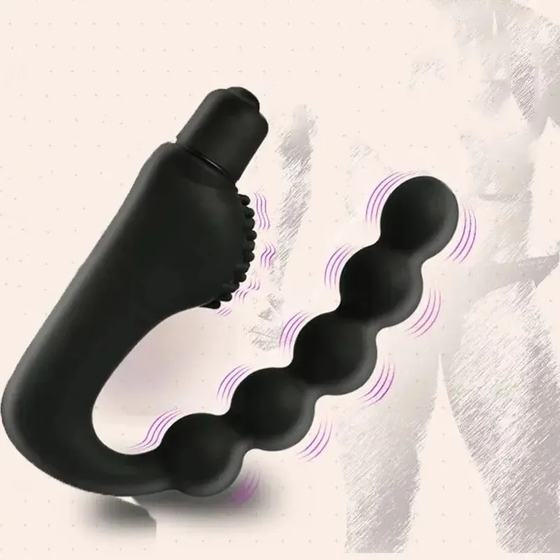 Estimulador PROSTATICO SILICONA ONDAS 1 VELOCIDAD 12/2 CM NEGRO -COCOLILI-(AAA) STM736DH