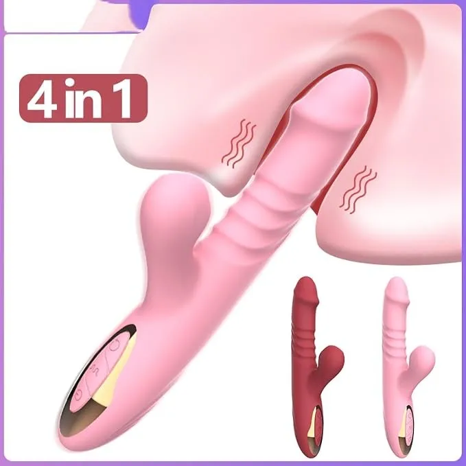 Vibrador RABBIT ESTIMULADOR ROTATIVO TELESCOPICO 12V 26/14/4CM (ROSADO) USB VBR1975BR