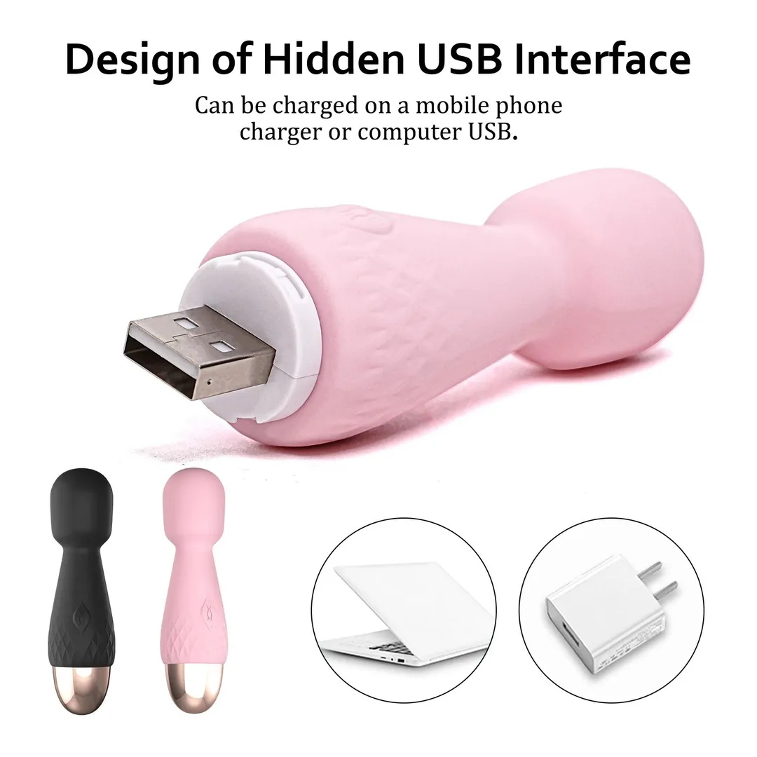 Lilo - Masajeador MINI HITACHI VARITA MAGICA LILO 10V 10/2CM (ROSADO) USB MSJ903HL