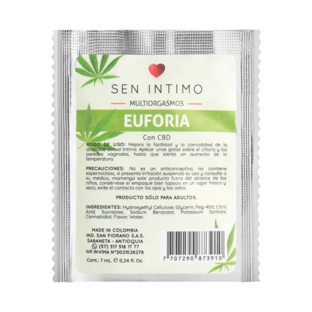 Sen Intimo - Multiorgasmico EUFORIA CANABIS -SEN INTIMO- SACHET MLT1404LH