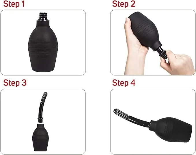 Ducha ANAL/VAGINAL CURVA TXL 310ML (NEGRA) DHC761BR