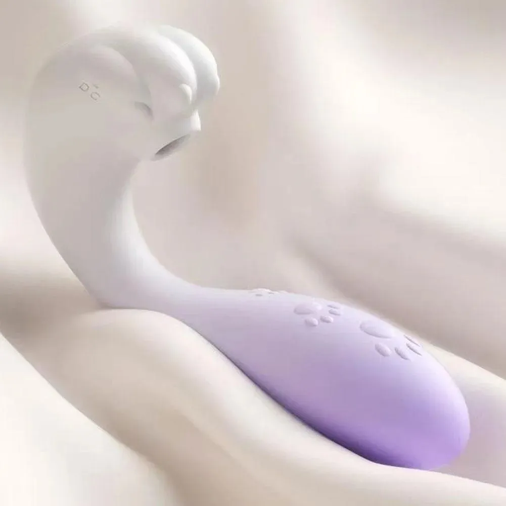 Vibrador Y SUCCIONADOR CAT CON APP 8V 8/2.5CM (LILA/BLANCO) VBR1807BR