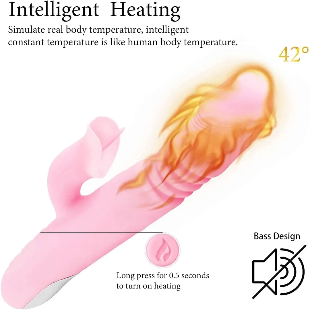 Vibrador ESTIMULADOR TERMICO TELESCOPICO 7V 23/14/3.5CM (LILA) USB VBR2001DH