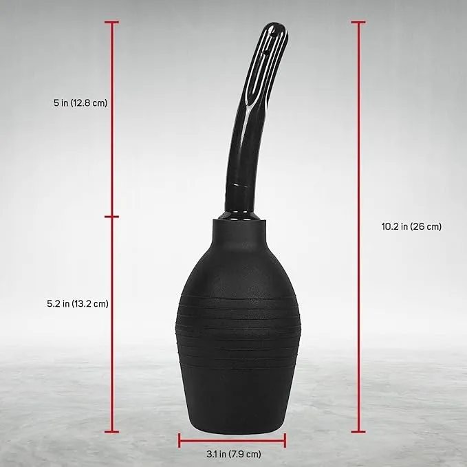 Ducha ANAL/VAGINAL CURVA TXL 310ML (NEGRA) DHC761BR