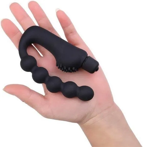 Estimulador PROSTATICO SILICONA ONDAS 1 VELOCIDAD 12/2 CM NEGRO -COCOLILI-(AAA) STM736DH