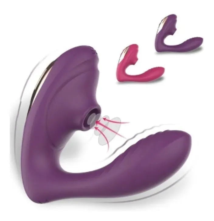 Vibrador Y SUCCIONADOR 10V 10/3CM (MORADO) VBR1762BR