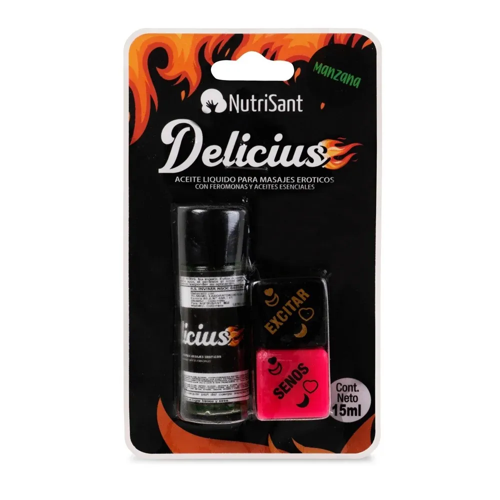Lubricante CALIENTE CON DADOS -DELICIUS- 10ML LBR1795BR
