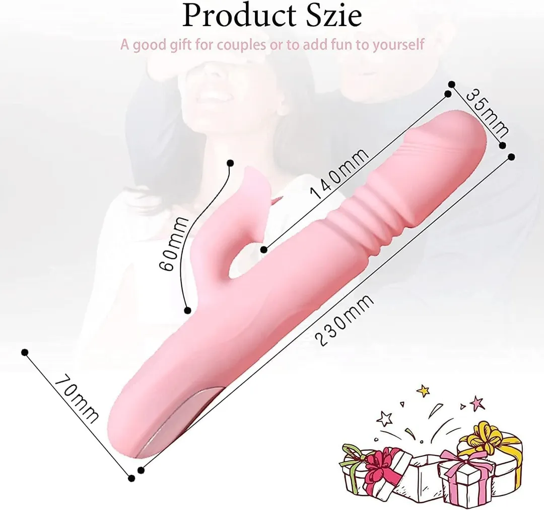 Vibrador ESTIMULADOR TERMICO TELESCOPICO 7V 23/14/3.5CM (LILA) USB VBR2001DH