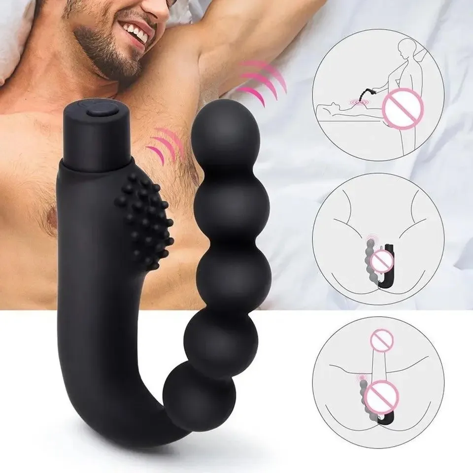 Estimulador PROSTATICO SILICONA ONDAS 1 VELOCIDAD 12/2 CM NEGRO -COCOLILI-(AAA) STM736DH