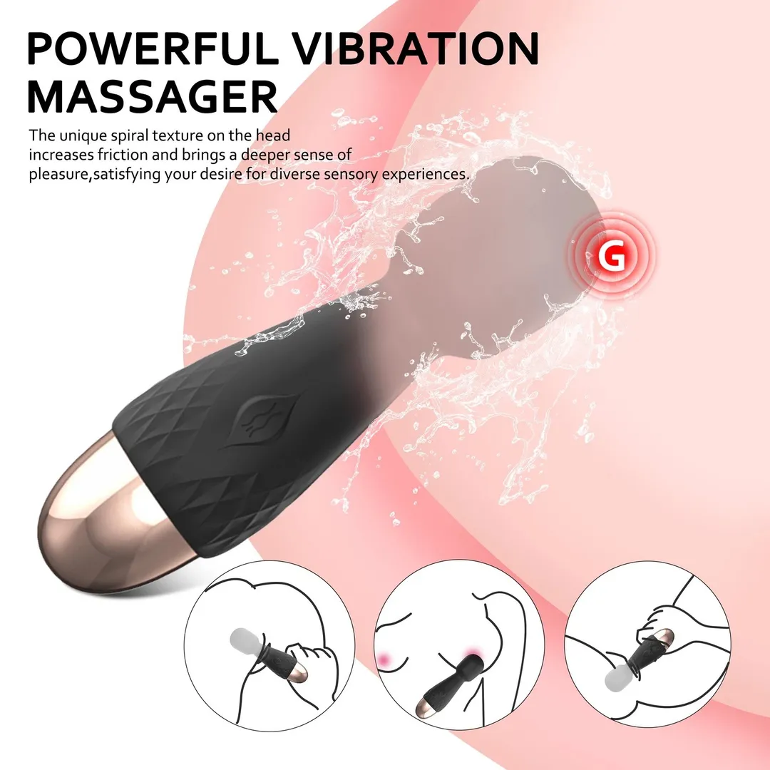 Lilo - Masajeador MINI HITACHI VARITA MAGICA LILO 10V 10/2CM NEGRO USB MSJ1007HL