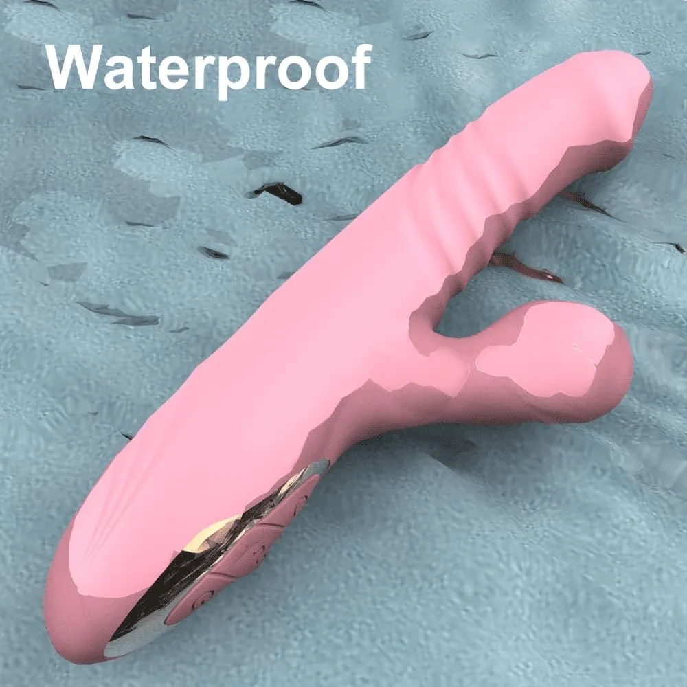 Vibrador RABBIT ESTIMULADOR ROTATIVO TELESCOPICO 12V 26/14/4CM (ROSADO) USB VBR1975BR