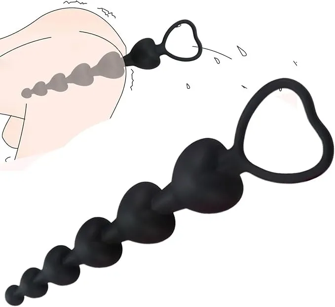 Bolas ANALES HEART 6 CORAZONES 14 CM (NEGRO) BLS629BR