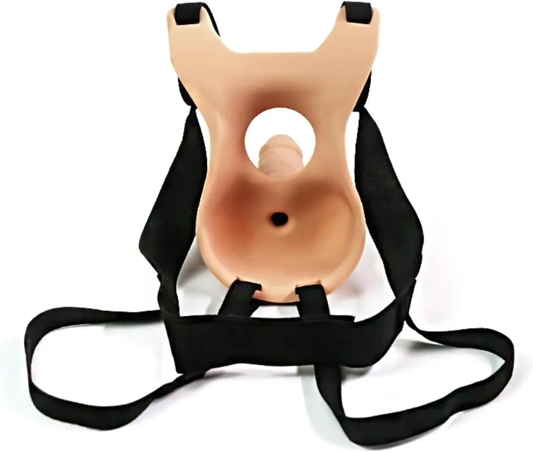 Arnes CON DILDO PARA DOBLE PENETRACION 13/3CM (PIEL) RNS1700DH