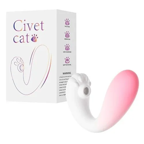 Vibrador Y SUCCIONADOR CAT CON APP 8V 8/2.5CM (ROSADO/BLANCO) VBR1813BR