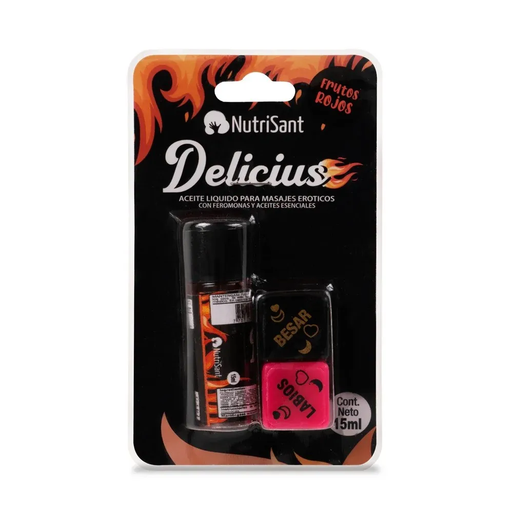 Lubricante CALIENTE CON DADOS -DELICIUS- 10ML LBR1795BR