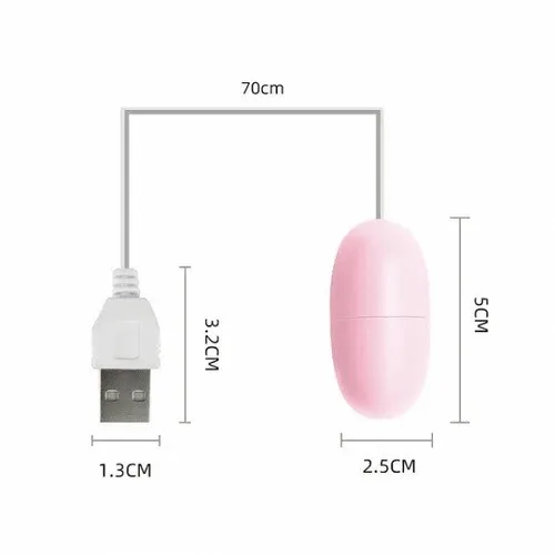 Huevo ALAMBRICO CORY 5/2.5CM USB (ROSADO) HV1253BR