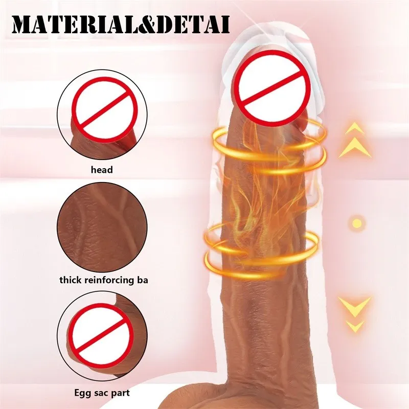 Dildo CON TEST TERMICO CONTROL 7.8´ 9V 20/16/4CM USB (CAFE) DLD1778DH