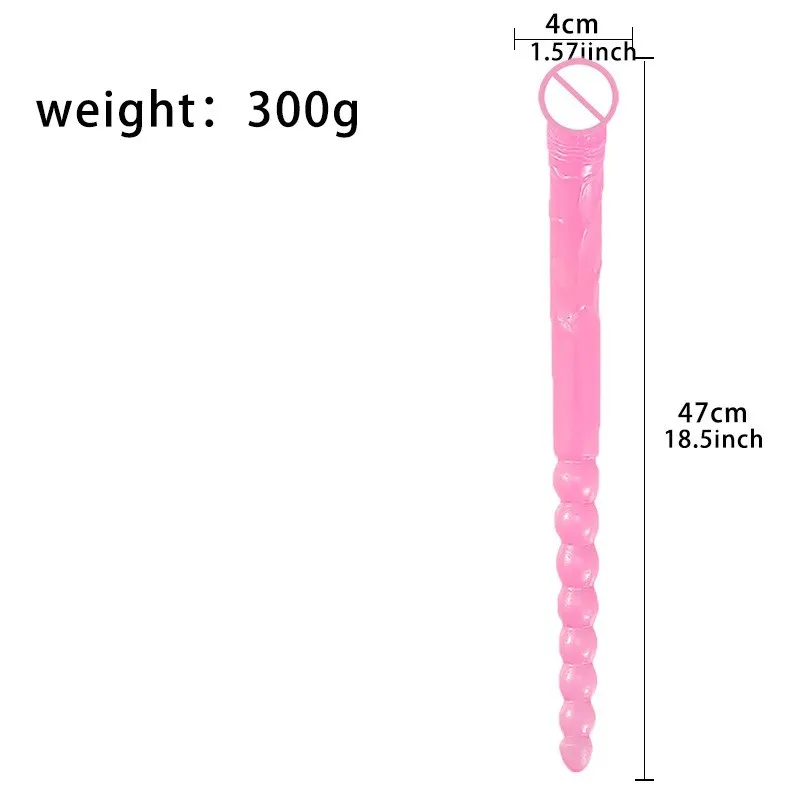 Dildo DOBLE ROSARIO 18.9´ 48/3 CM (FUCSIA) DLD1379DH
