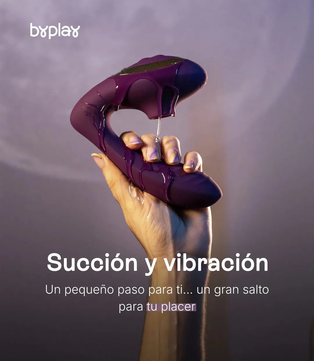 Vibrador Y SUCCIONADOR 10V 10/3CM (MORADO) VBR1762BR