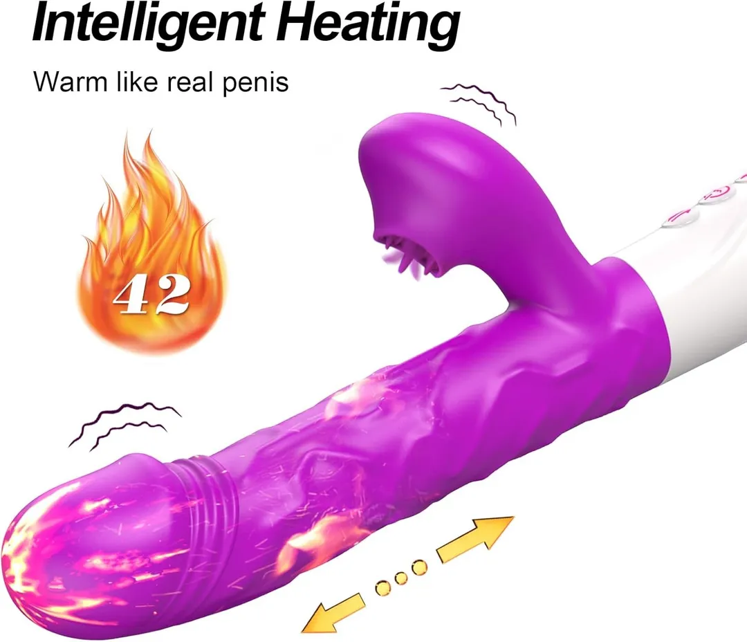 Vibrador ESTIMULADOR TERMICO 10V 22/12/3.5CM (FUCSIA) USB VBR1734DH