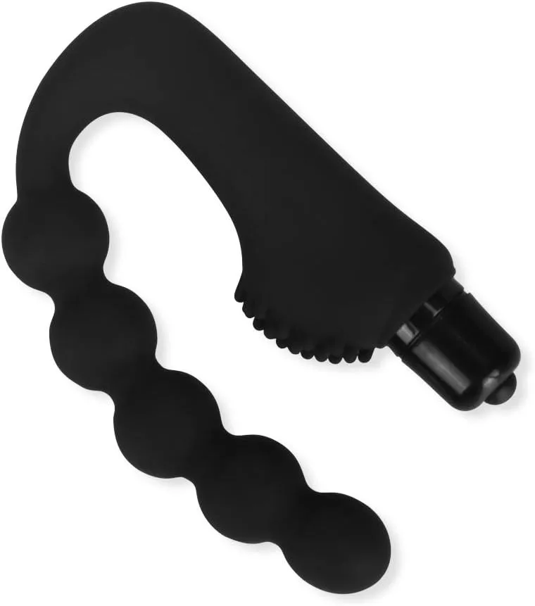 Estimulador PROSTATICO SILICONA ONDAS 1 VELOCIDAD 12/2 CM NEGRO -COCOLILI-(AAA) STM736DH