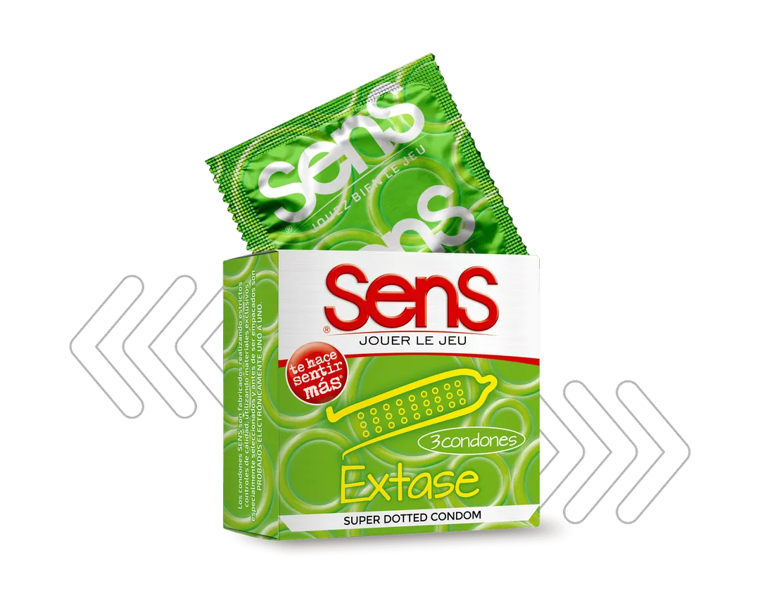Condones SENS EXTASE BURBUJAS *3 (VERDE) CND535BR