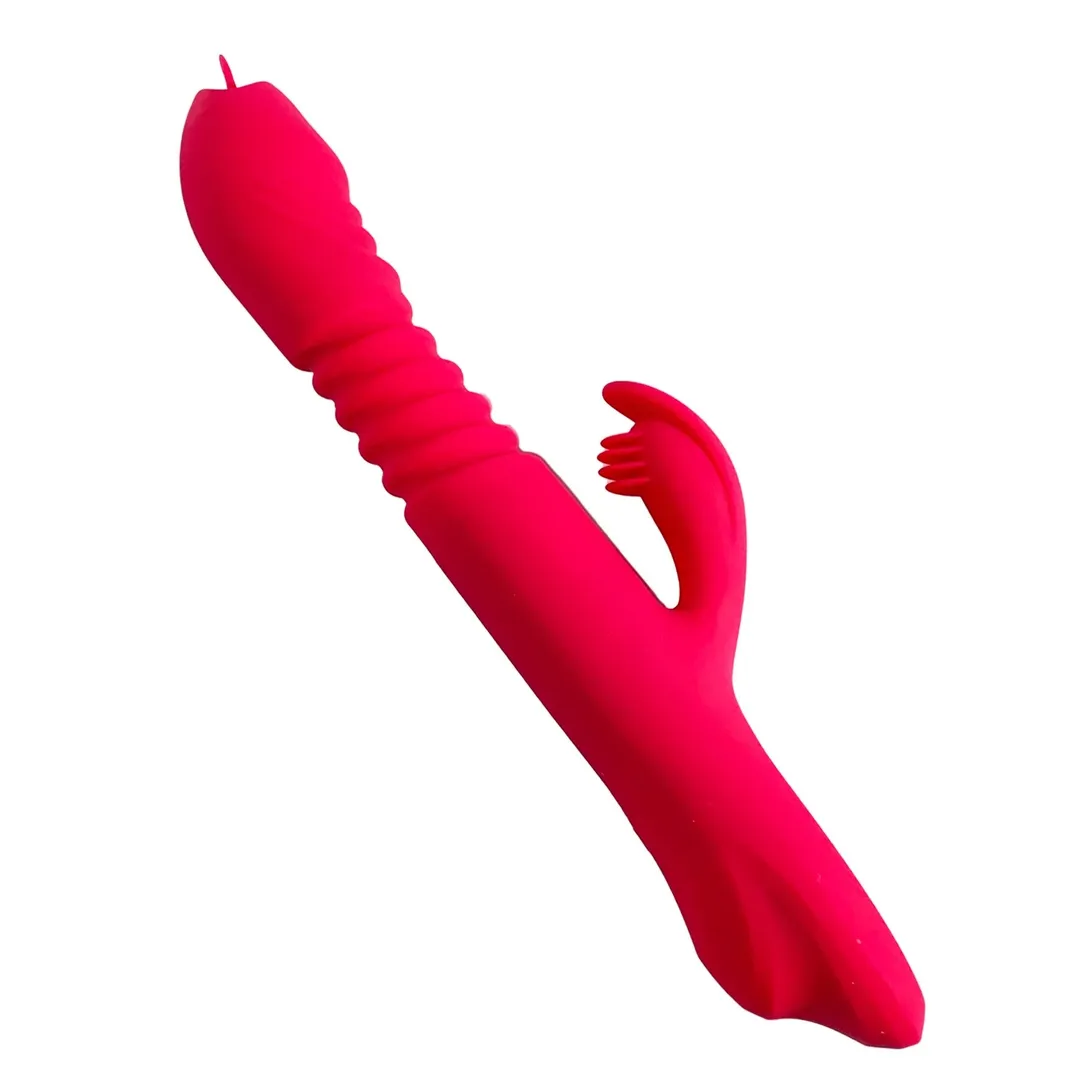 Vibrador RABBIT TELESCOPICO ESTIMULADOR KARIM 12V 24/14/4CM (ROSADO) USB VBR1949BR