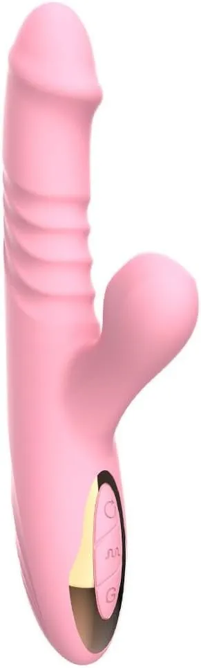 Vibrador RABBIT ESTIMULADOR ROTATIVO TELESCOPICO 12V 26/14/4CM (ROSADO) USB VBR1975BR