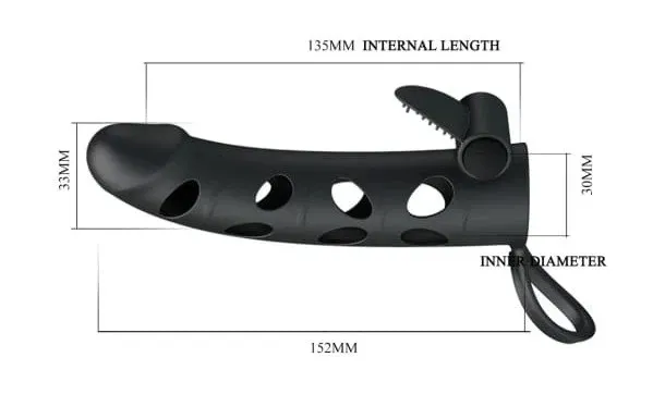 Funda PARA PENE CON VIBRACION GINEGRA 15/3CM (NEGRA) FND1970BR