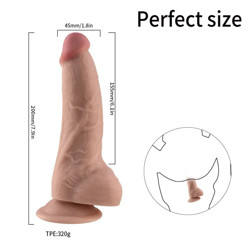 Dildo CON TEST 7.9´ SLIDING 20/14/4.5CM (PIEL) DLD1536DH