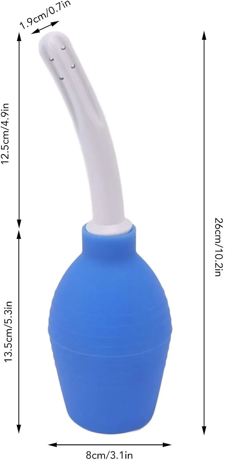 Ducha ANAL/VAGINAL CURVA TXL 310ML (AZUL) DHC888BR