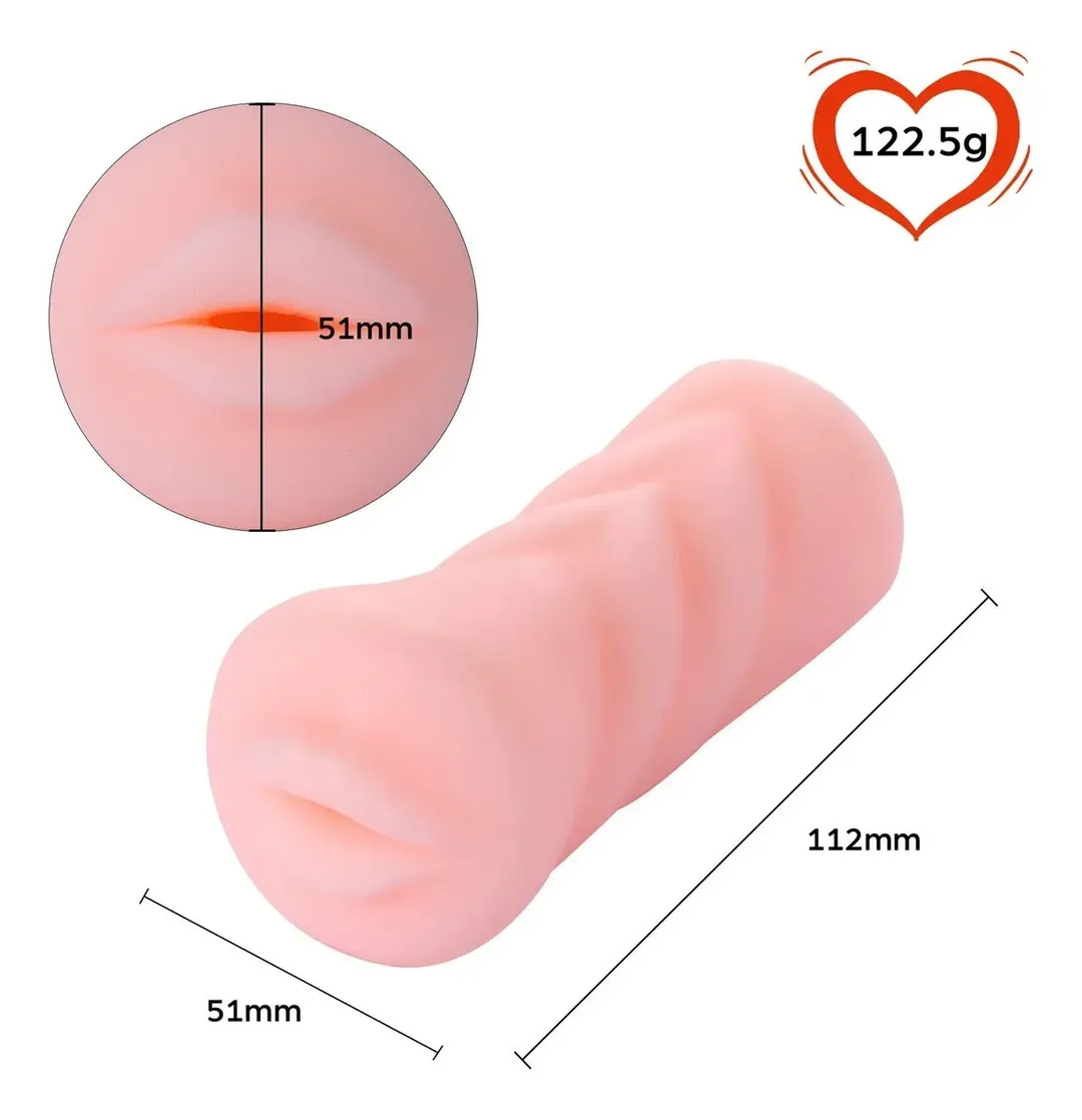 Masturbador BOCA CUY 10/4CM (PIEL) MST1781DH