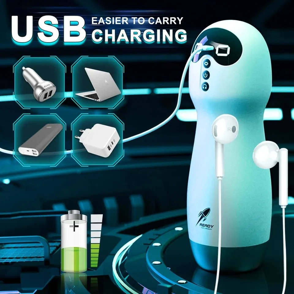 Masturbador VAGINA DROIDE 10V 25/8CM USB(BLANCO) MST1799BR