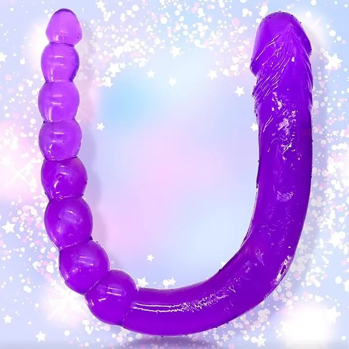 Dildo DOBLE ROSARIO 18.9´ 48/3 CM (LILA) DLD1309DH